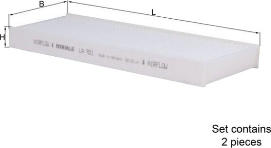 MAHLE LA 921/S Kupefilter