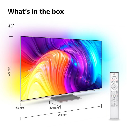 Philips 43" 8000 Series LED Smart TV med Ambilight og Android 4K UHD 43PUS8007
