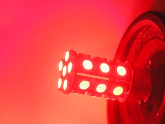 24xSMD LED pære 21W   10 30V BA15S Velg farge: Rød