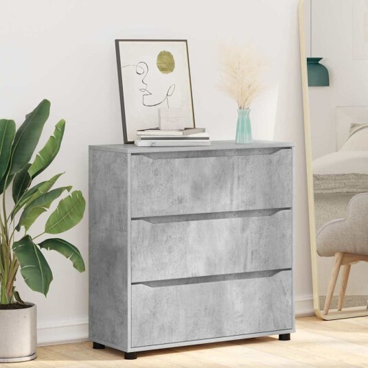 Oppbevaringsskap Betonggrå 80 x 31 x 81 cm Konstruert tre