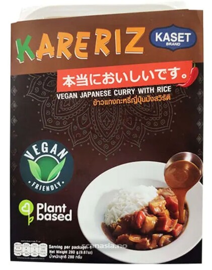 Vegan Steam Hom Mali Rice with Japanese Curry Ferdigrett 280 gram Thailand
