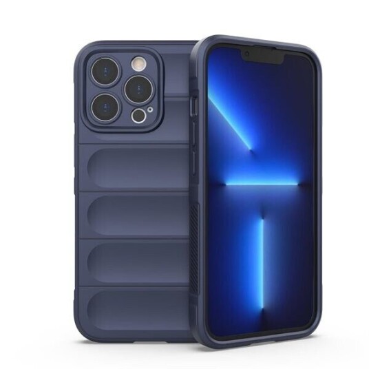 Hurtel Magic Shield Case for iPhone 13 Pro Max Flexible Armored Case Dark Blue