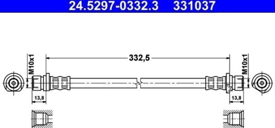 ATE 24.5297 0332.3 Bremseslange