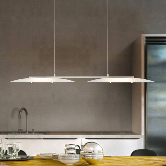 Helestra Pendellampe Sally, dimbar, Hvit / opal, Stue / spisestue, Glass, Moderne Helestra Pendellampe Sally, dimbar, Hvit / opal, Stue / spisestue, Glass, Moderne