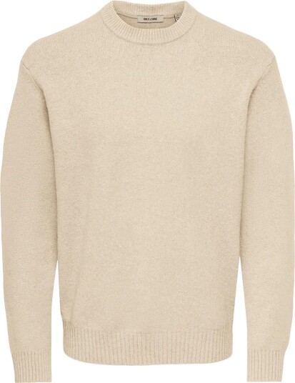 ONLY & SONS Onsjames Rlx Crew Knit Noos OATMEAL XS ONLY & SONS Onsjames Rlx Crew Knit Noos OATMEAL XS