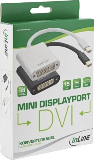 Inline 17194S 0,15 M Mini Displayport Dvi D Hankjønn Hunkjønn Rett