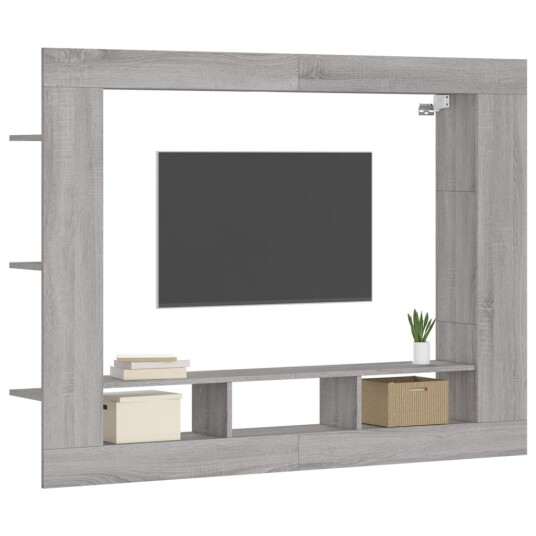 TV benk grå sonoma 152x22x113 cm konstruert tre TV benk grå sonoma 152x22x113 cm konstruert tre