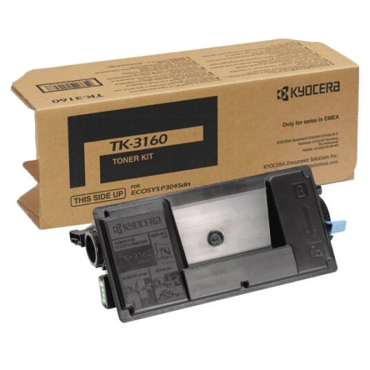 Kyocera TK-3160 BK lasertoner - 1T02T90NL1 Original - Svart 12500 sider