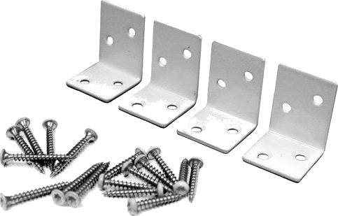 Palmako Festebeslag 4stk hvit med 4 hull for levegger, gjerder, rekkverk Palmako Festebeslag 4stk hvit med 4 hull for levegger, gjerder, rekkverk