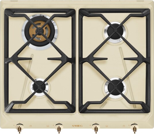 Smeg Coloniale Gasskoketopp SRV864 4 Kokesoner 60 cm Krem Smeg Coloniale Gasskoketopp SRV864 4 Kokesoner 60 cm Krem