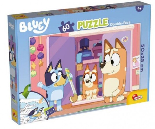 Dobbeltsidig Gulvpuslespill Pluss 60 Deler Bluey 99573 Lisciani