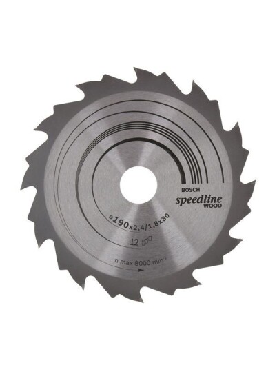 Bosch Speedline Wood Sirkelsagblad 190 mm 12 Tenner for Tre