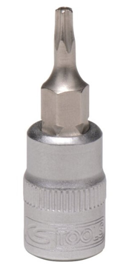 Ks Tools 911.1708, Stikkontakt, 1/4", 1 Hoder, Kromvanadiumstål, Din 3120, Iso 1174, 10 G