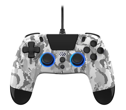 Gioteck PS4 VX-4 WIRED CONTROLLER WITH AUDIO JACK LED WHITE CAMO