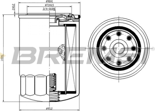Oljefilter BREMSI FL0301 Oljefilter BREMSI FL0301