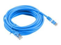 Lanberg - Koblingskabel - RJ-45 (hann) til RJ-45 (hann) - 10 m - foliebelagt uskjermet tvinnet kabelpar (F/UTP) - CAT 6 - formstøpt, uten hindringer, flertrådet - blå, RAL 5012