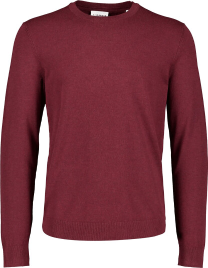 Lindbergh Soft Viscose Blend O Neck Knit Burgundy M