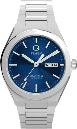 Timex Q Continental Day/Date 38mm Blue Dial