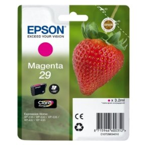 Epson 29 T2983 M blekkpatron - C13T29834012 Original - Magenta 3,2 ml Epson 29 T2983 M blekkpatron - C13T29834012 Original - Magenta 3,2 ml
