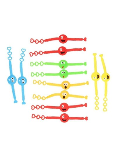 LG-Imports Bracelet Smile Face Color set of 12pcs.