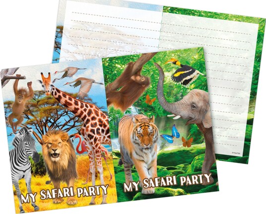 Folat Invitasjoner Safari Party 8-pakning 62010 Folat Invitasjoner Safari Party 8-pakning 62010