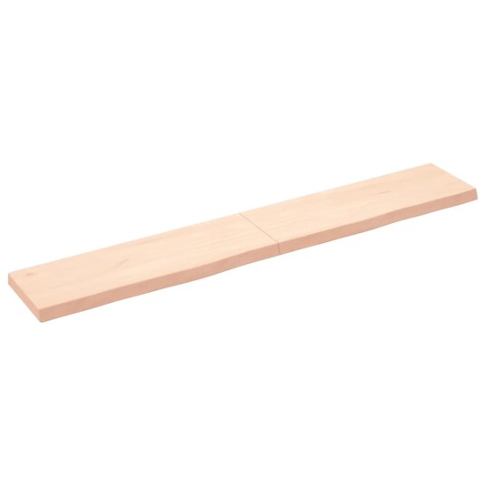 vidaXL Vegghylle 180x30x6 cm ubehandlet heltre eik