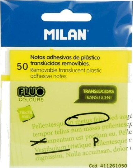 Milan Selvklebende Notater 76X76 /50K Fluo Milan