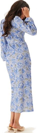 Bubbleroom Structure Button Midi Dress Blue XS Bubbleroom Structure Button Midi Dress Blue XS