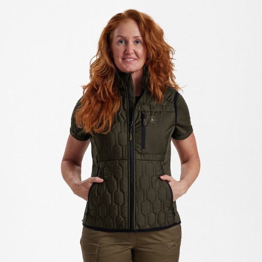 Deerhunter Lady Mossdale Quilted Waistcoat Forest Green 46