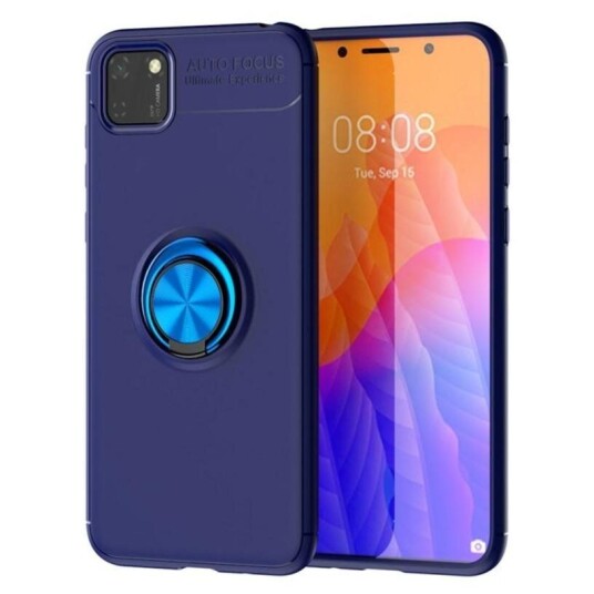 INCOVER Huawei Y5p Magnetisk Stativfunksjon Blå med Blå Ring