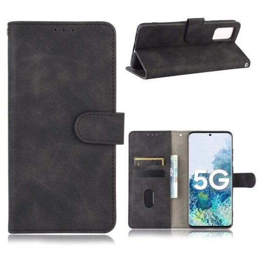 INCOVER Samsung Galaxy S20 FE / S20 FE (5G) Skinn Flip Deksel med Lommebok - Svart