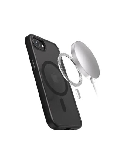 CRONG Hybrid Frost MAG Cover   iPhone 17e / 16e MagSafe Case Black