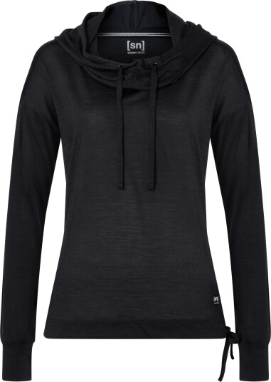 Super.natural Women's Funnel Hoodie Jet Black L