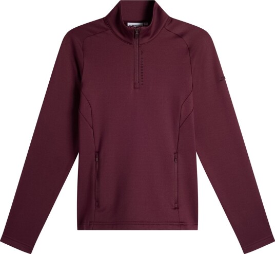 J.Lindeberg Selena Quarter Zip Mid Layer Golfgenser dame Winetasting Large
