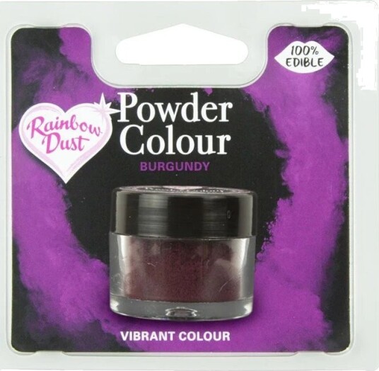 Rainbow Dust Pulverfarge Burgundy 2g | Slikkepott.No