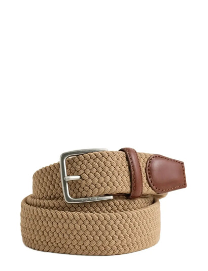 GANT Elastic Braided Belt   Beige   85