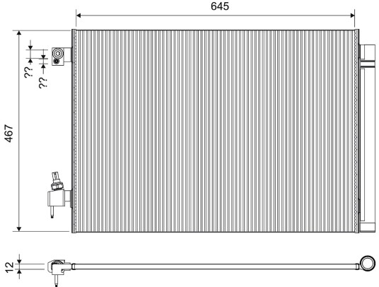VALEO 822809 Kondensator, klimaanlegg