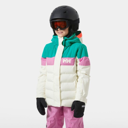 Helly Hansen Junior Girl Diamond Varm Stilig Skijakke Beige 164