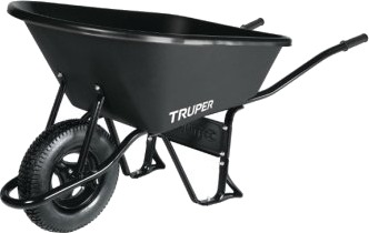 Truper 11777 Manual Wheelbarrow 1 Hjul Oppblåsbare Hjul Metall Plast Sort 170 L Truper 11777 Manual Wheelbarrow 1 Hjul Oppblåsbare Hjul Metall Plast Sort 170 L
