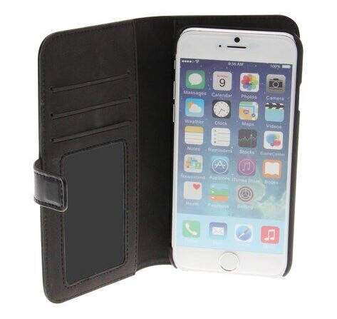 Insmat Flip Cover Lommeboketui i Ekte Skinn for Motorola Edge 40 - Svart