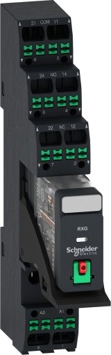 Schneider Electric 10 stk Relé med stikkontakt+test 2CO 230V push-in, RXG21P7PVP