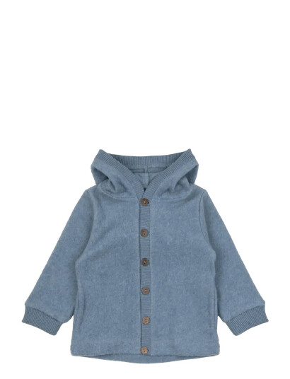 Mikk line Cotton Fleece Cardigan W Hood Blue 98 Mikk line Cotton Fleece Cardigan W Hood Blue 98