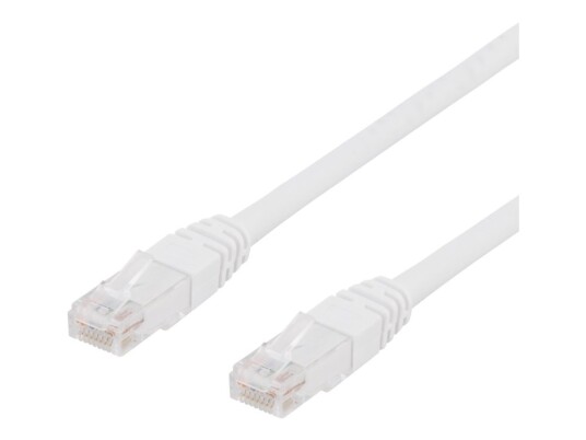 Deltaco - Koblingskabel - Rj-45 (Hann) Til Rj-45 (Hann) - 5 M - Utp - Cat 6 - Halogenfri - Hvit