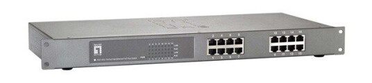 LevelOne FEP-1612W120 - switch - 16 porte - monterbar på stativ (4015867199879)