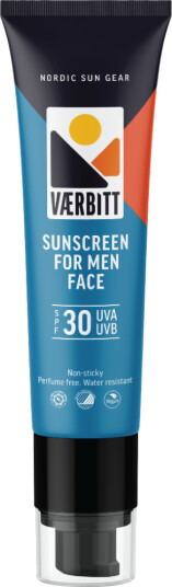 Værbitt Solkrem for menn ansikt SPF30 50 ml