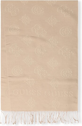 GUESS Carmella 50X175Cm Jcqurd Scarf - LIGHT TAUPE LOGO - One Size