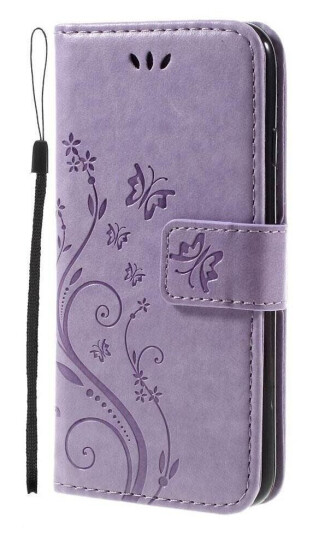 INCOVER iPhone SE (2022/2020)/8/7 Sommerfugle Skinndeksel med Lommebok Lilla