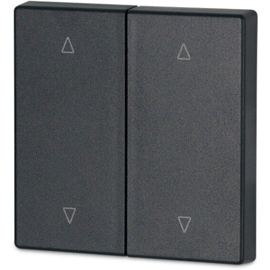 xComfort Dobbel vippe Matt sort 55x55mm O/N - 1409008