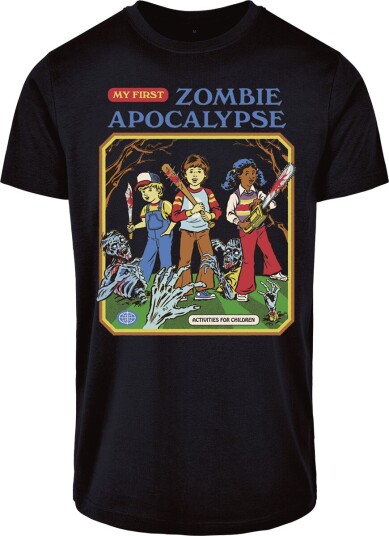 Steven Rhodes Fun T-skjorte My First Zombie Apocalypse S til 3XL Herrer svart