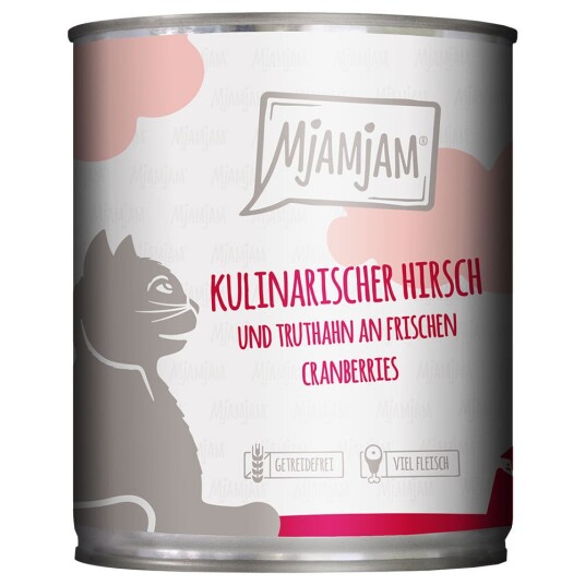 Mjamjam 6 X 800 G Kulinarisk Hjortekjøtt Og Kalkun På Ferske Tyttebær